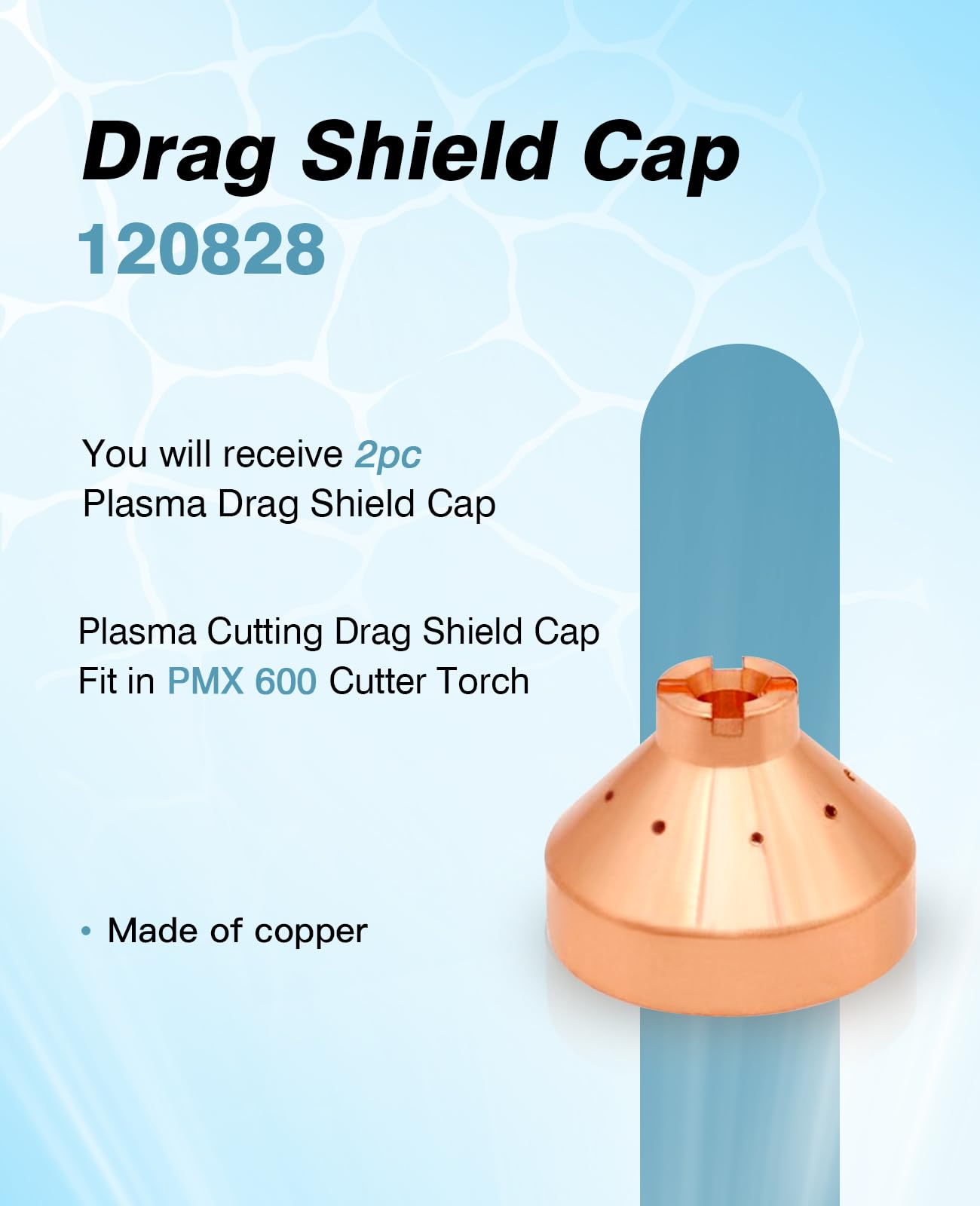 600 Electrode 120573 Tip 120826 Shield 120828 Plasma Replacement Parts QTY/25