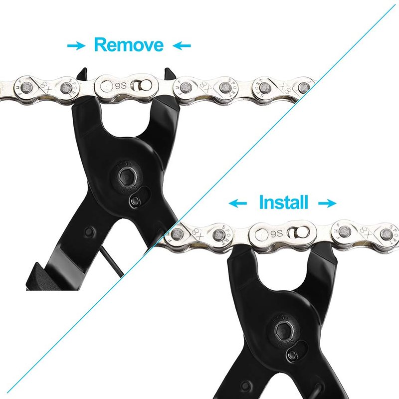 Aunocy Bike Chain Removal Tool – Bicycle Chain Repair Kit – Bike Link Plier, Chain Breaker Splitter Tool, Links – Easy to Use – Quick Fix – Premium Tool Kit for Cyclists (w/Checker)