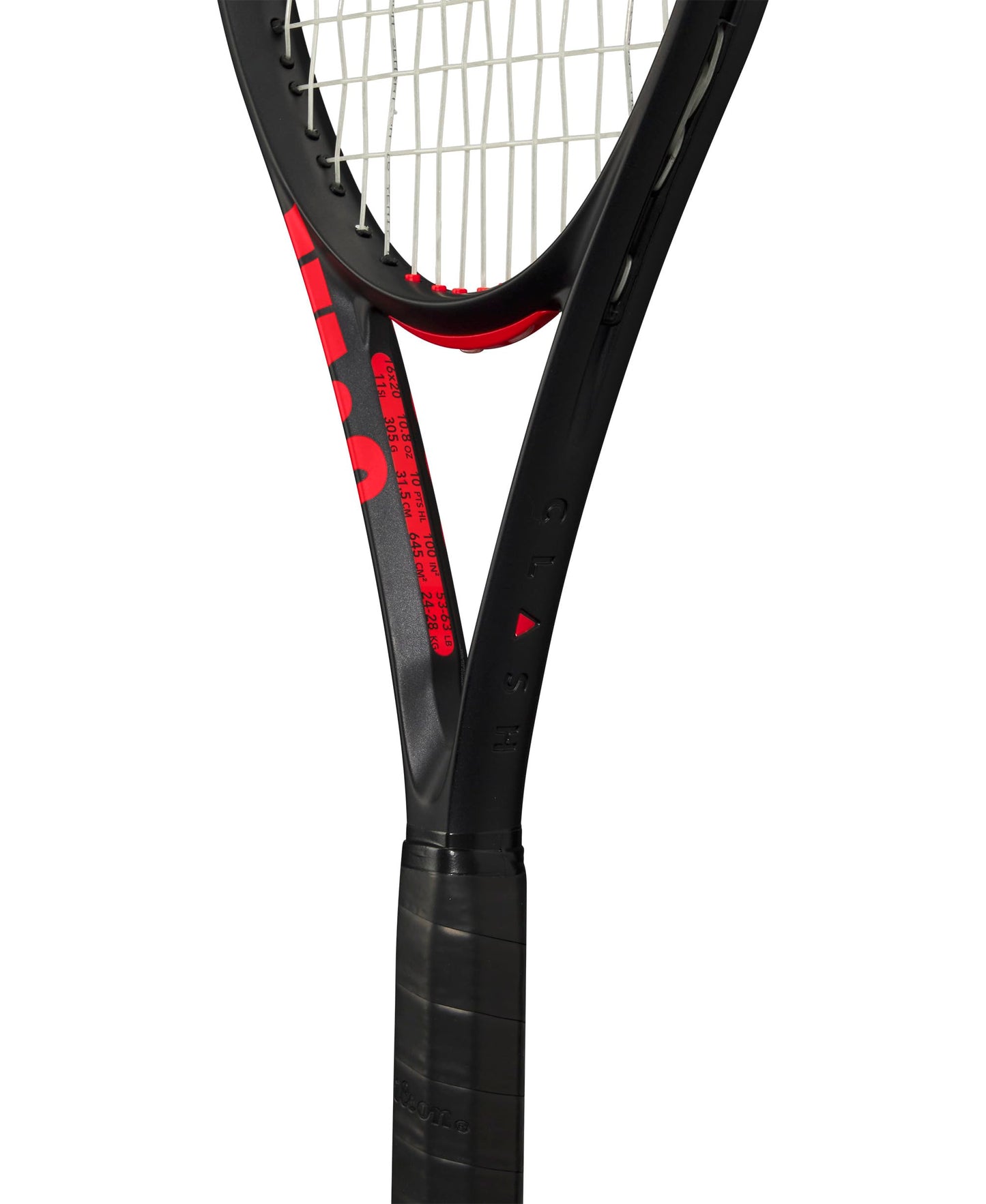 Wilson Clash 100 Pro V3 Strung Adult Performance Tennis Racket - Grip Size 3-4 3/8", Strung with Sensation 16 Natural at Mid Range Tension