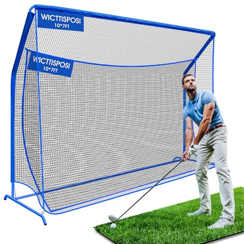 10ft x 7ft Golf Net with Extra Striking Net - Heavy Duty for Indoor & Outdoor Practice