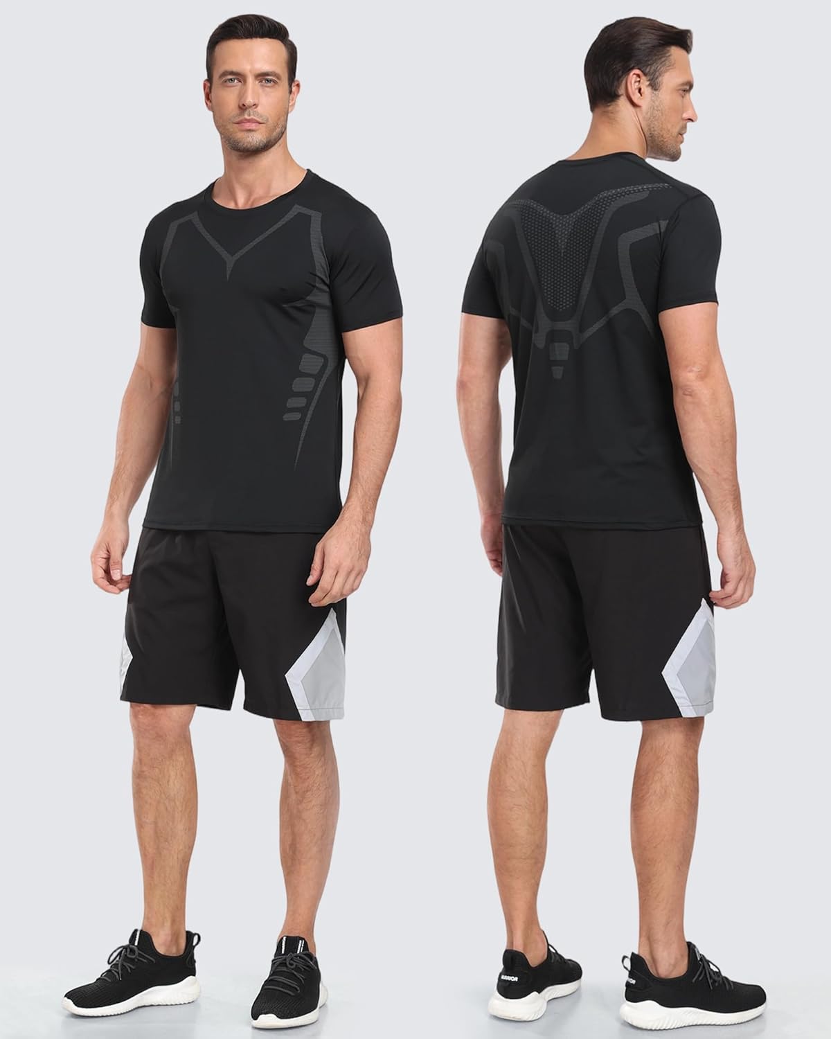 Skiennix Quick Dry Workout Shirts for Men - Breathable Athletic T-Shirt for Running | Outdoor Training