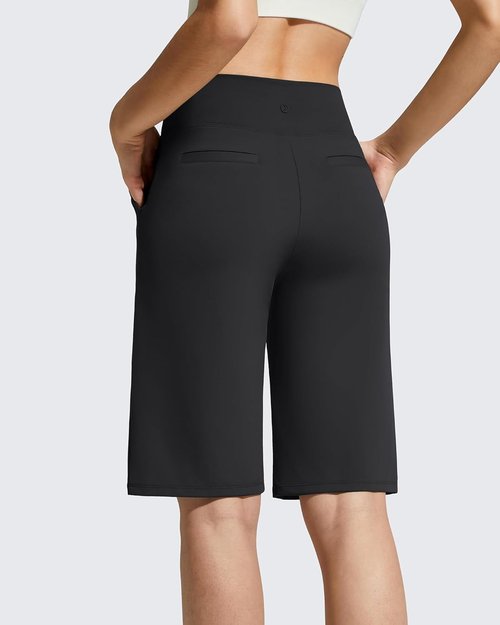 G4Free Women's Bermuda Shorts - Knee-Length Athletic Shorts with Pockets | Casual Comfort