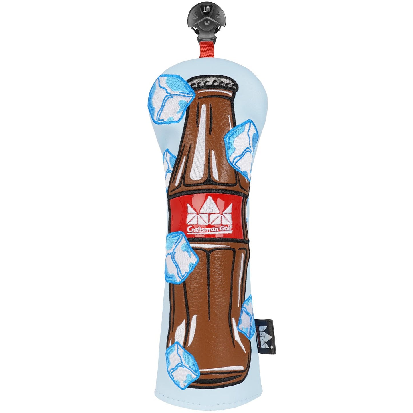 Ice Blue Golf Club Head Cover for Rescue Hybrid Headcover Gift for Men Women with Rotatable ID Tag