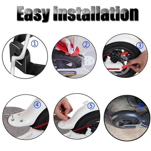Kucehiup Rear Scooter Fender Bracket Scooter Mudguard Replacement Accessory Compatible for Xi-ao-m-i M-365/Pro 1S