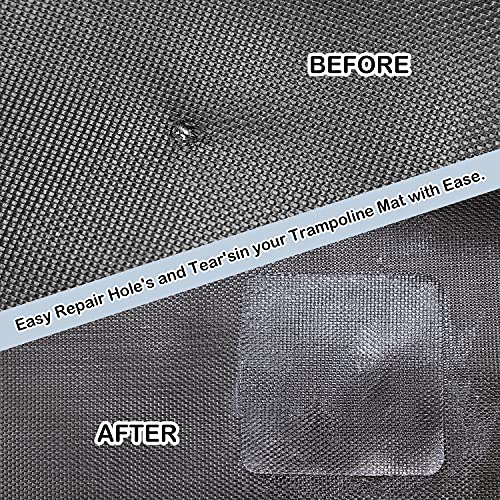 Hareyou 2-Piece Waterproof Trampoline Patch Repair Kit 4x4 Inches