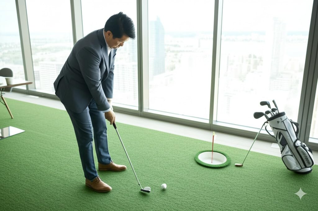 Y-Nut Mini Indoor Putting Green - Game with Putter, mini Indoor Putting Set for Starter, Putting Cup Office Golf Kit