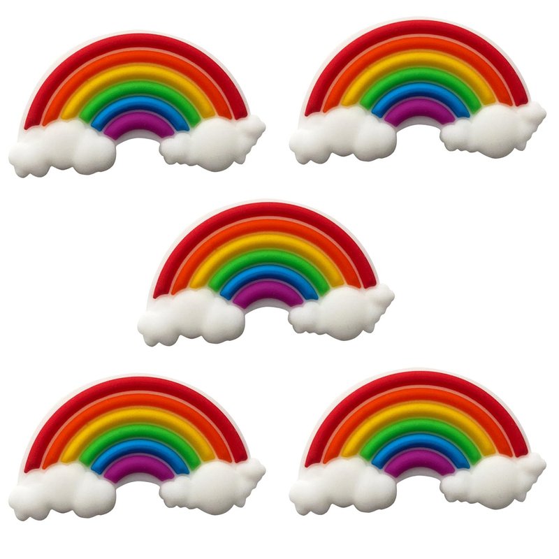 Tennis Dampener Cute/Funny 5 Pack Rainbow Tennis Racket Vibration Dampener Soft Silicone Tennis Racquet Shock Absorbing Tennis Damper Tennis Racket Shock Absorber