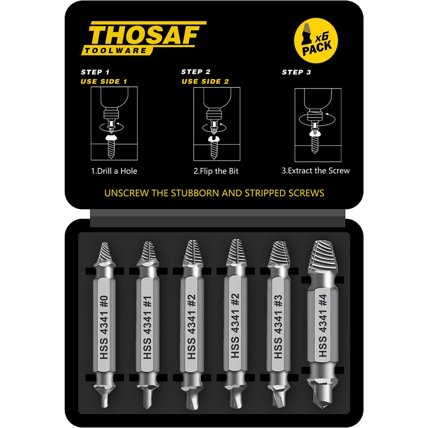 Gifts for Men,Damaged Screw Extractor Set,Christmas Stocking Stuffers for Adults Men Him,Mens Gifts for Dad,Husband,Stripped Screws Bolt Drill Bit Tools for Easy Removal of Rusty Broken Screw