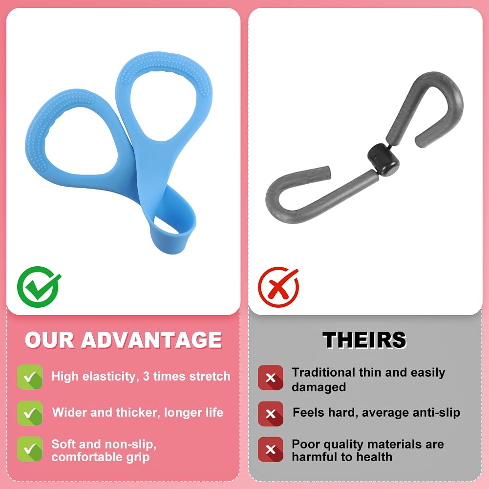 Figure 8 Resistance Band, Elastic Exercice Loop Bands, Fitness Elastic Rope, Execrise Workout for Arm, Back, Chest, Yoga, Pilates Stretching Equipment(Color:Colorful)
