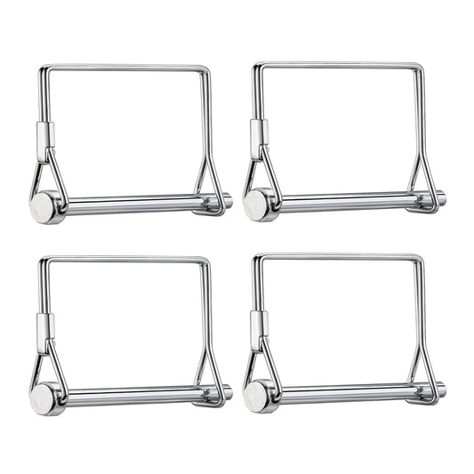 Truleego 4 Pack Trailer Hitch Pin 1/4x4 Inch, Zinc Coated Carbon Steel, Heavy Duty Safety Lock Pin for Boat, RV, Utility Trailers, Secure & Durable Connection