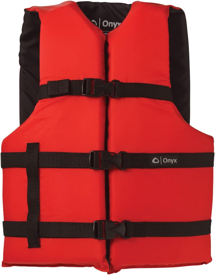 Onyx Life Jacket - Coast Guard Approved General Purpose Safety Vest for Boating | Adult Size