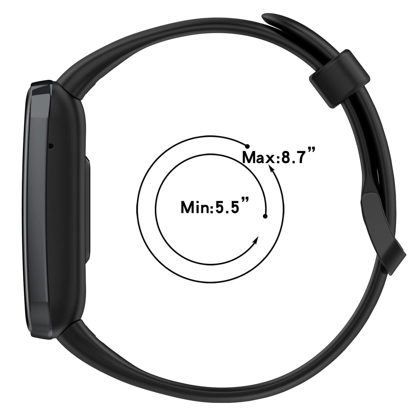 MOTONG Compatible with Xiaomi MI Band 7 Pro Replacement Band - Silicone Replacement Wrist Band Strap Compatible with Xiaomi MI Band 7 Pro(Silicone Black)