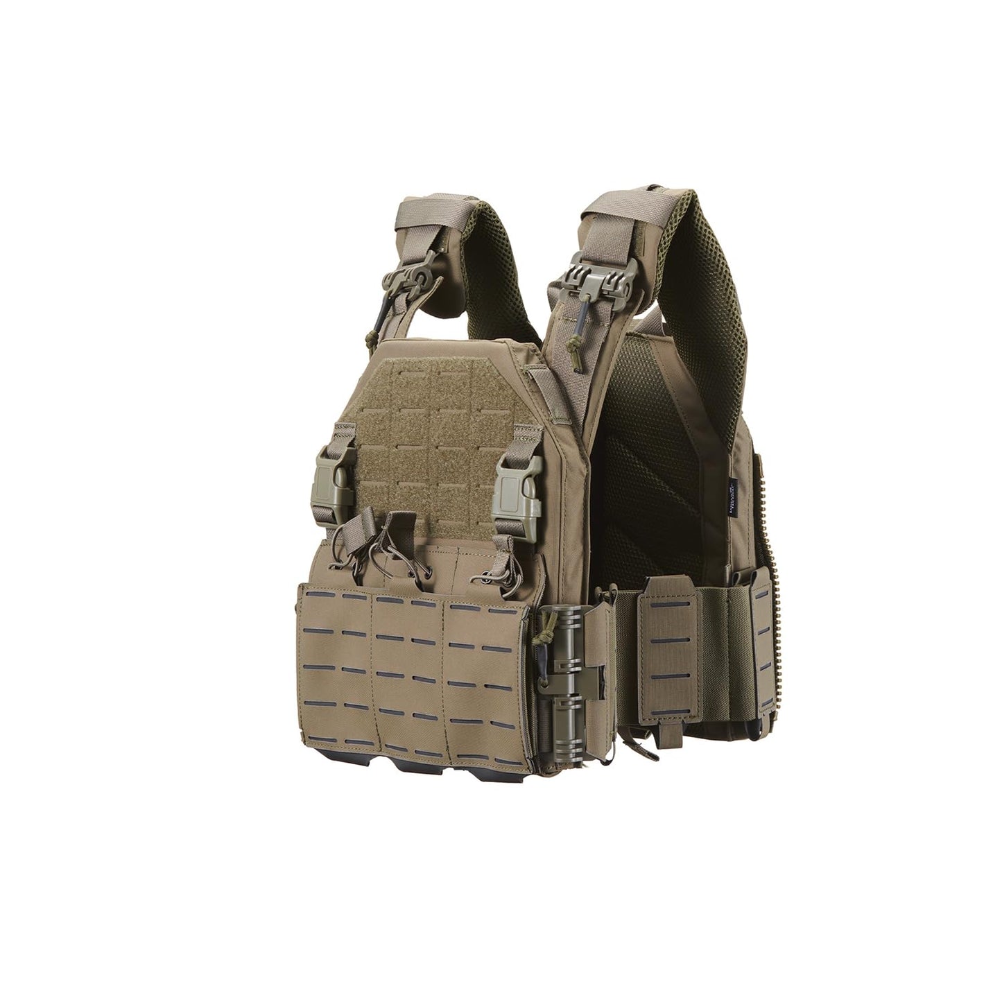 Lancer Tactical 2018 Front/Back Nylon Pro Airsoft Vest (US, Alpha, One Size, Regular, Regular, Ranger Green)