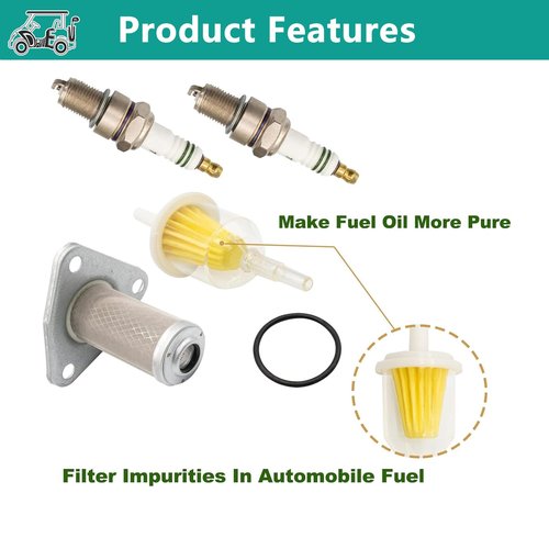 DRIVE UP EZGO Tune Up Kit, EZGO Golf Cart Air Filter and Oil Filter Spark Plug for 2005-2009 TXT or 1996-Up ST 350 Gas Golf Carts