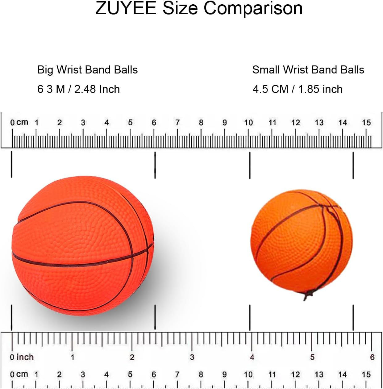 ZUYEE Wrist Return Balls - 1.85 Inch Rebound Sports Balls for Kids | Perfect for Exercise & Play