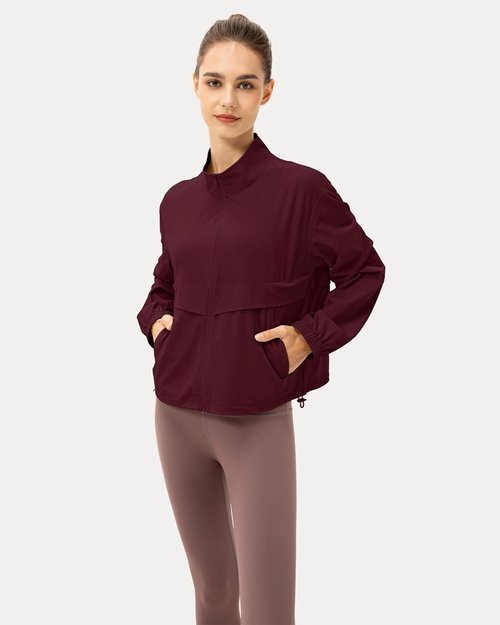 Locachy Women's Lightweight Athletic Jacket - Windproof Sun Protection for Outdoor Workouts