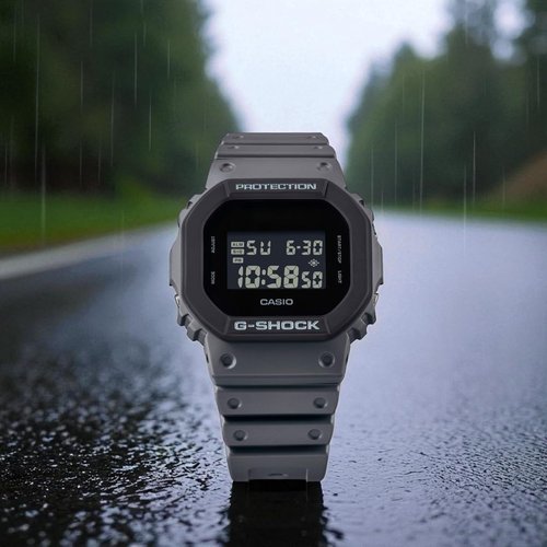Casio DW5610UU-8 G-Shock Watch | Men's Classic Urban Utility Gray Resin Band Alarm Chronograph