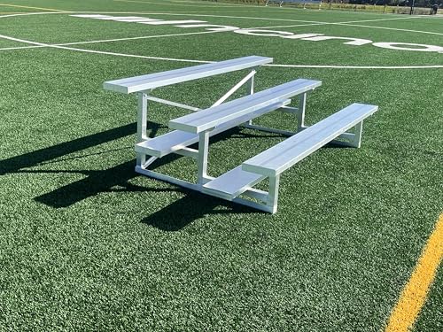 3-Row Bleacher Seating - Lightweight Aluminum, 7.5' Capacity