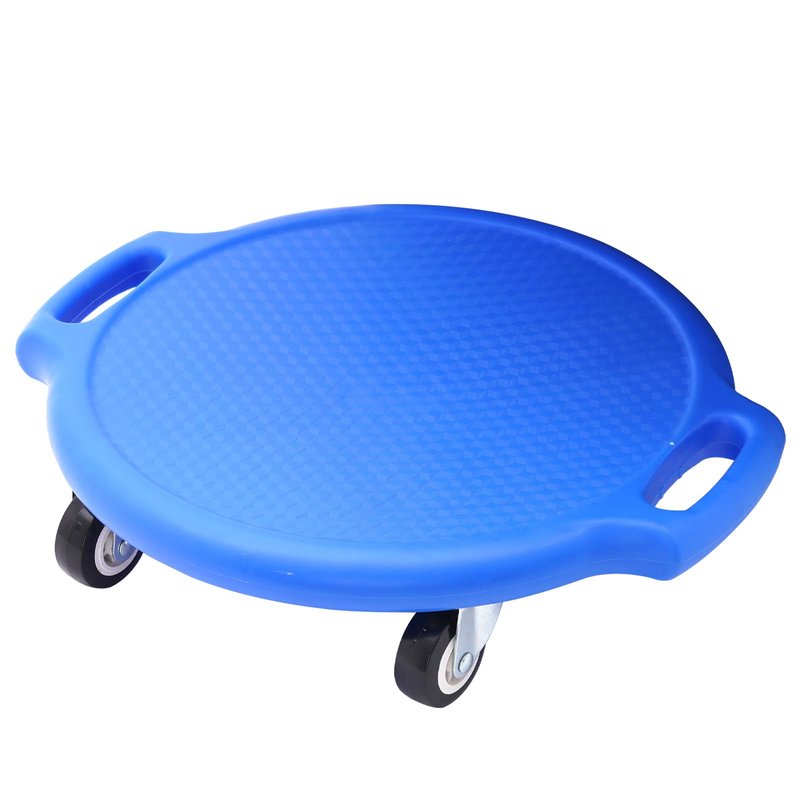 Sports Scooter Board with Handles Sitting Scooter Board with Universal Wheels Manual Sport Scooters Plastic Casters Floor Scooter Board for Gym Physical Education Equipment Indoor Outdoor