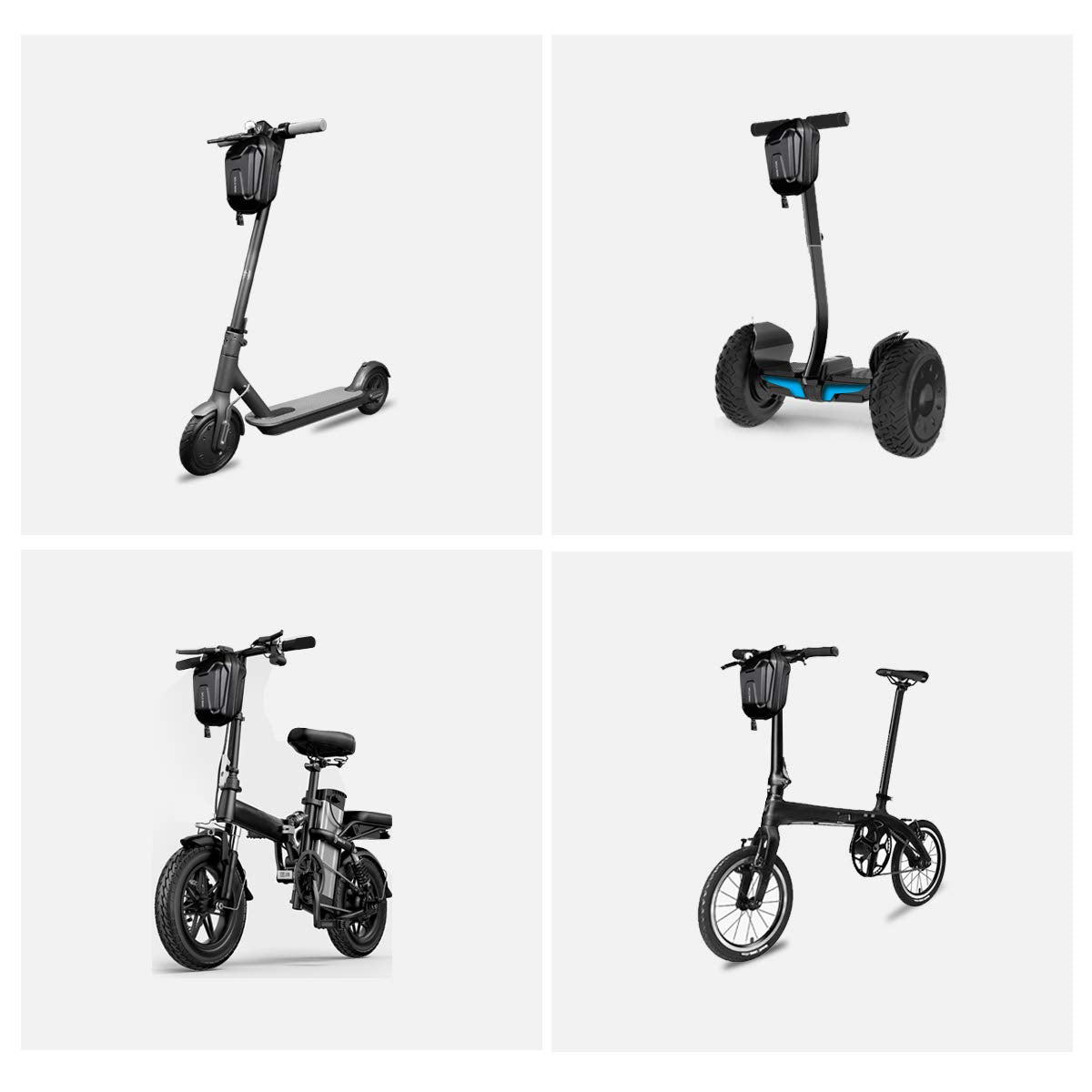 MOZOWO Scooter Storage Bag, Rainproof Electric Scooter Handlebar Bag, Hard Shell Front Bag Fit for Carrying Charger Tools, Repair Tools, 2.5L Large Capacity for Kick Scooters Folding Bikes