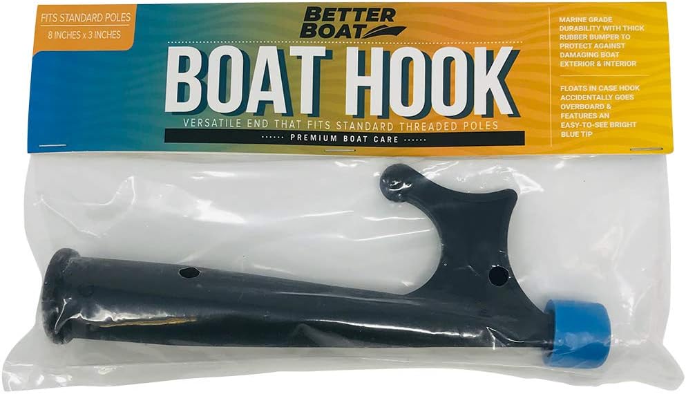 Telescoping Boat Hook Pole - Durable Docking Stick with 3/4" Thread Screw End | Marine Boating Accessory