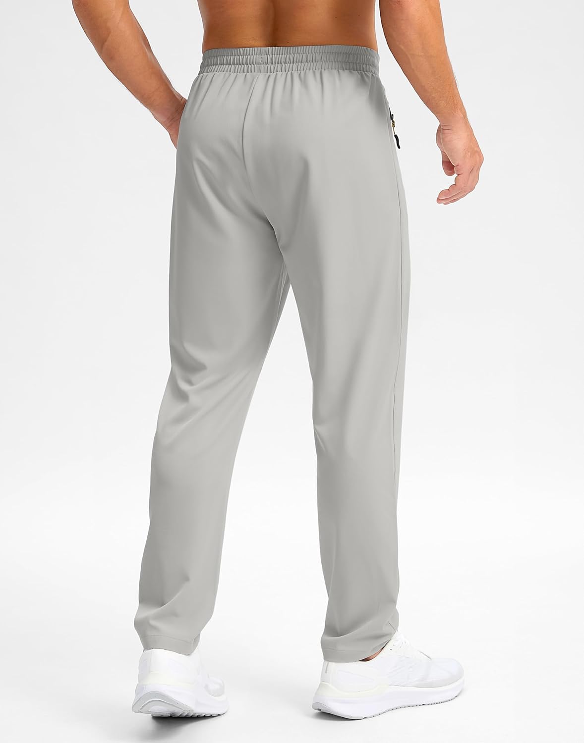 Pudolla Men's Lightweight Hiking Pants - Quick-Dry Outdoor Sweatpants with Zipper Pockets | Athletic Travel