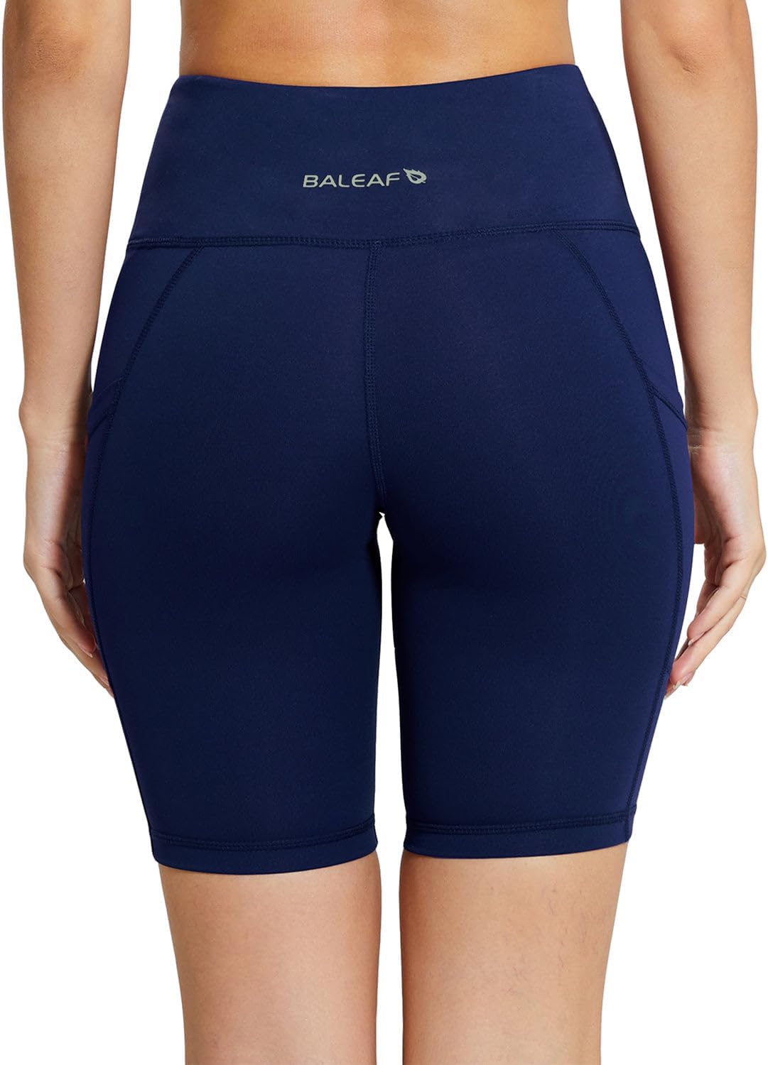 Baleaf Women's High Waist Biker Shorts - Versatile Yoga & Gym Spandex with Pockets | 8"/5"/3" Sizes