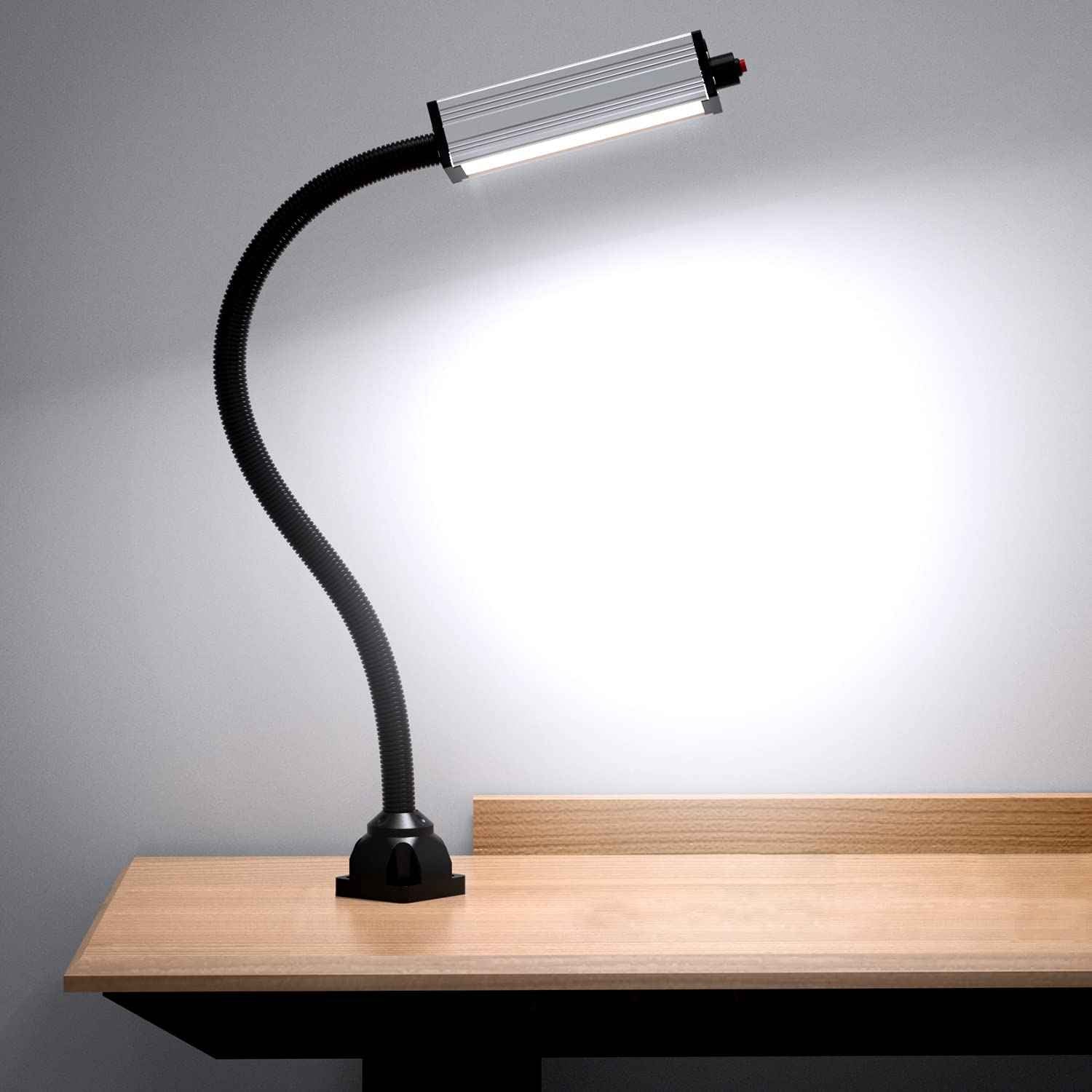 XINYIQI Magnetic Work Light, LED Machine Light with 44 LEDs, Waterproof with 19 Inch Gooseneck, IP66 Rating, 800 Lumen, 120 Volt for Lathe Machine Tools