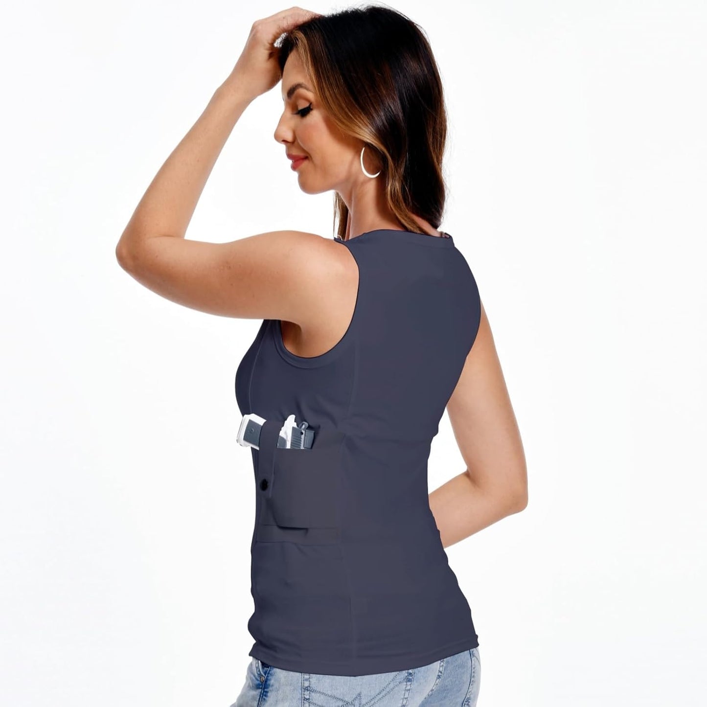 Skiennix Concealed Carry Holster Tank Top - Tactical Compression Shirt for Small Equipment