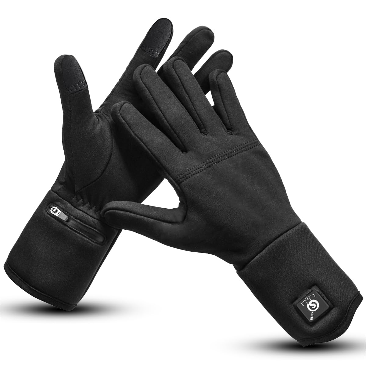 DAY WOLF Heated Glove Liners Electric Gloves for Men Women Rechargeable Battery Hand Warmer for Winter Sports Snow Biking Riding Skiing Cycling Hunting