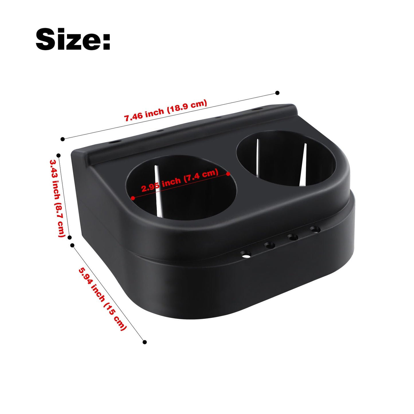 Roykaw Golf Cart Dual Cup Holder Compatible with Club Car DS 1993-Newer G&E Models, DS Cup Drink Holder, OEM# 1016811, 101708301, 2 Pack