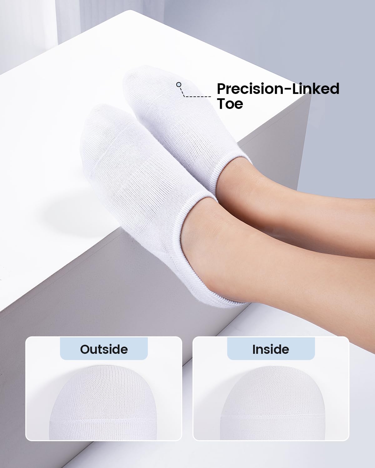 IDEGG No Show Socks Women & Men Low Cut Ankle Short Athletic Running Casual Invisible Liner Socks (US, Alpha, X-Large, Regular, Regular, N_6 Pairs(3 Black+3 White))
