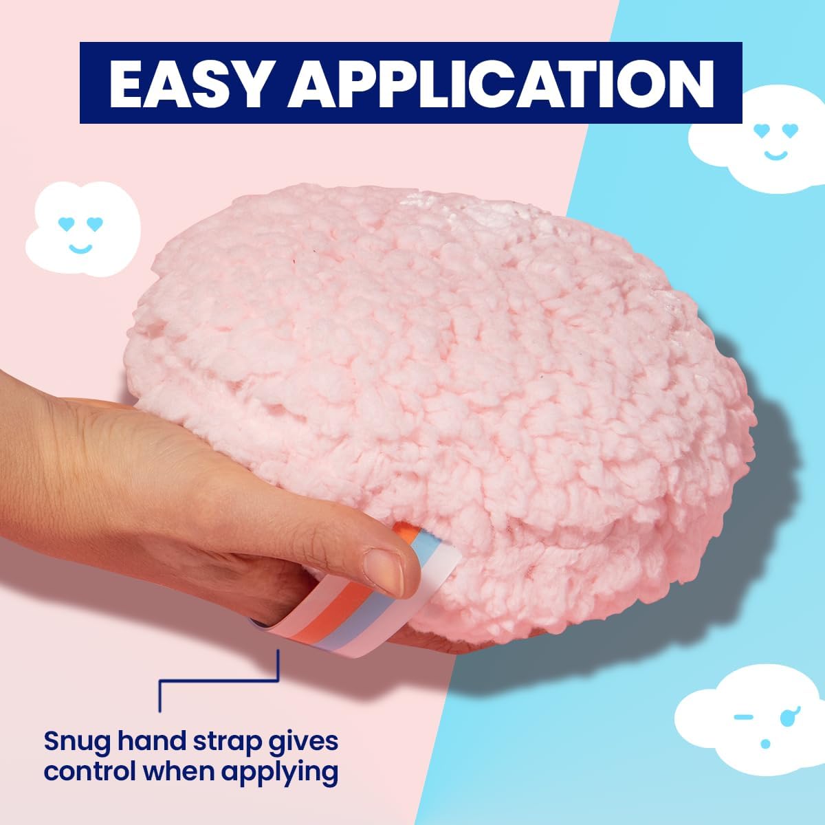 Megababe Body Powder Applicator - Oversized 6” x 3” Dust Puff for Easy Application | Powder Sold Separately