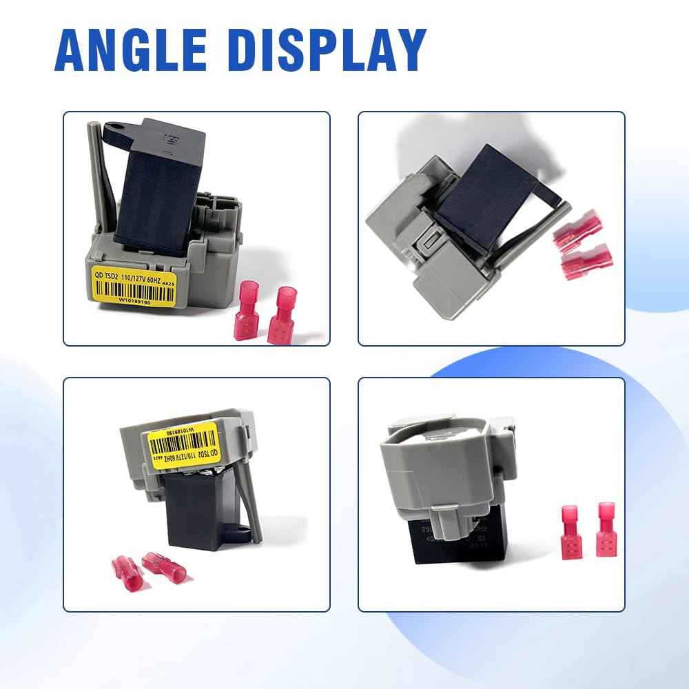 FUZIDDN Refrigerator Start Relay Kit | Universal Replacement for Whirlpool W10448874, W10197428, W10662129 | Replacement for W10350564, 241527803, 241941005 | Corrosion-Resistant & 5-Year Warranty