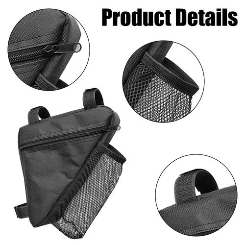 MiOYOOW Bike Triangle Frame Bag, Waterproof Bicycle Storage Bag with Water Bottle Mesh Pouch for Outdoor Cycling