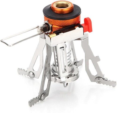 AOTU Portable Camping Stove - Wind-Resistant Backpacking Stove with Piezo Ignition | Stable Support