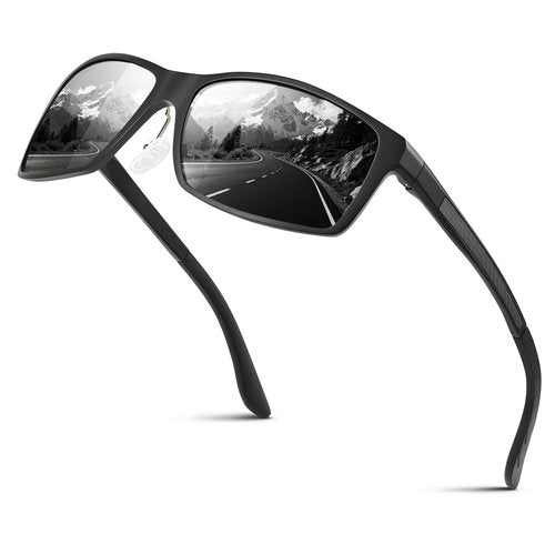 gesruny Polarized Sports Sunglasses for Men and Women - Ultra-Light Al-Mg Alloy, Glare-Busting Comfort-Fit for Riding Running