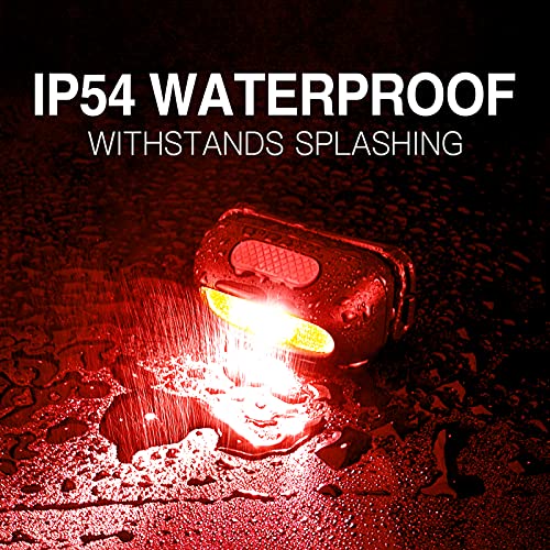 Rechargeable LED Headlamp 500 Lumen with Red Light - 1 Pack Black