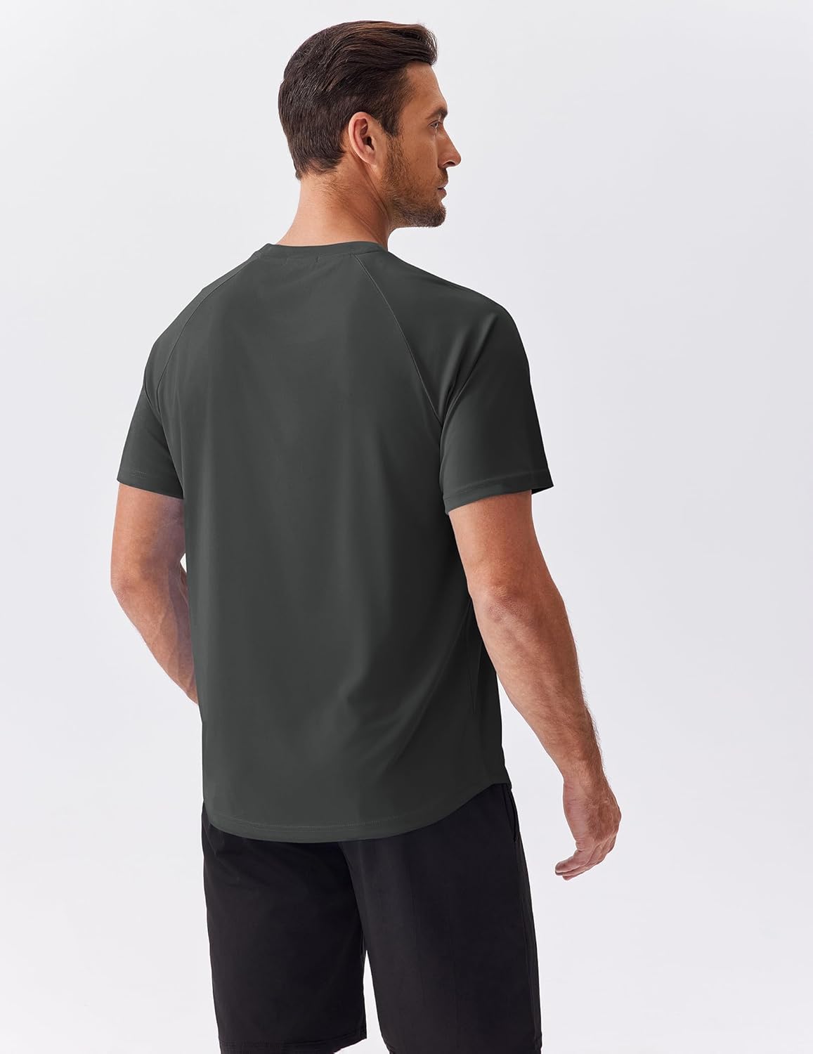 PINSPARK Men's Rash Guard - 2 Pack UPF50+ Sun Protection Swim & Surf Shirts | Quick Dry Performance