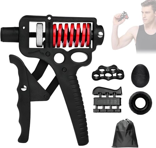 Grip Strengthener Kit by [Brand Name] - 5 Pack Adjustable Resistance for Forearm and Hand Strength