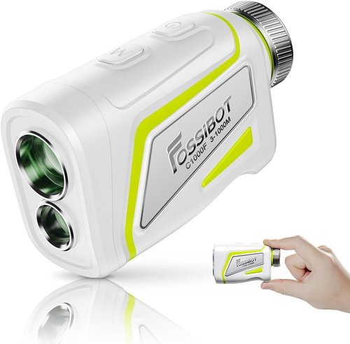 FOSSiBOT Golf Laser Rangefinder C1000F with Slope Mode & Flag Lock, 6.5X 1100Yards Range Finder, Vibration, Speed Measurement, Rechargeable for Golf & Hunting 2026White