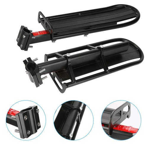 Rear Bike Rack, BicycleStore Bicycle Luggage Cargo Touring Seat Post Racks Cycling Accessories Equipment Quick Release Adjustable Aluminum Alloy Mountain Road Bicycles Carrier Mount 20lbs Capacity