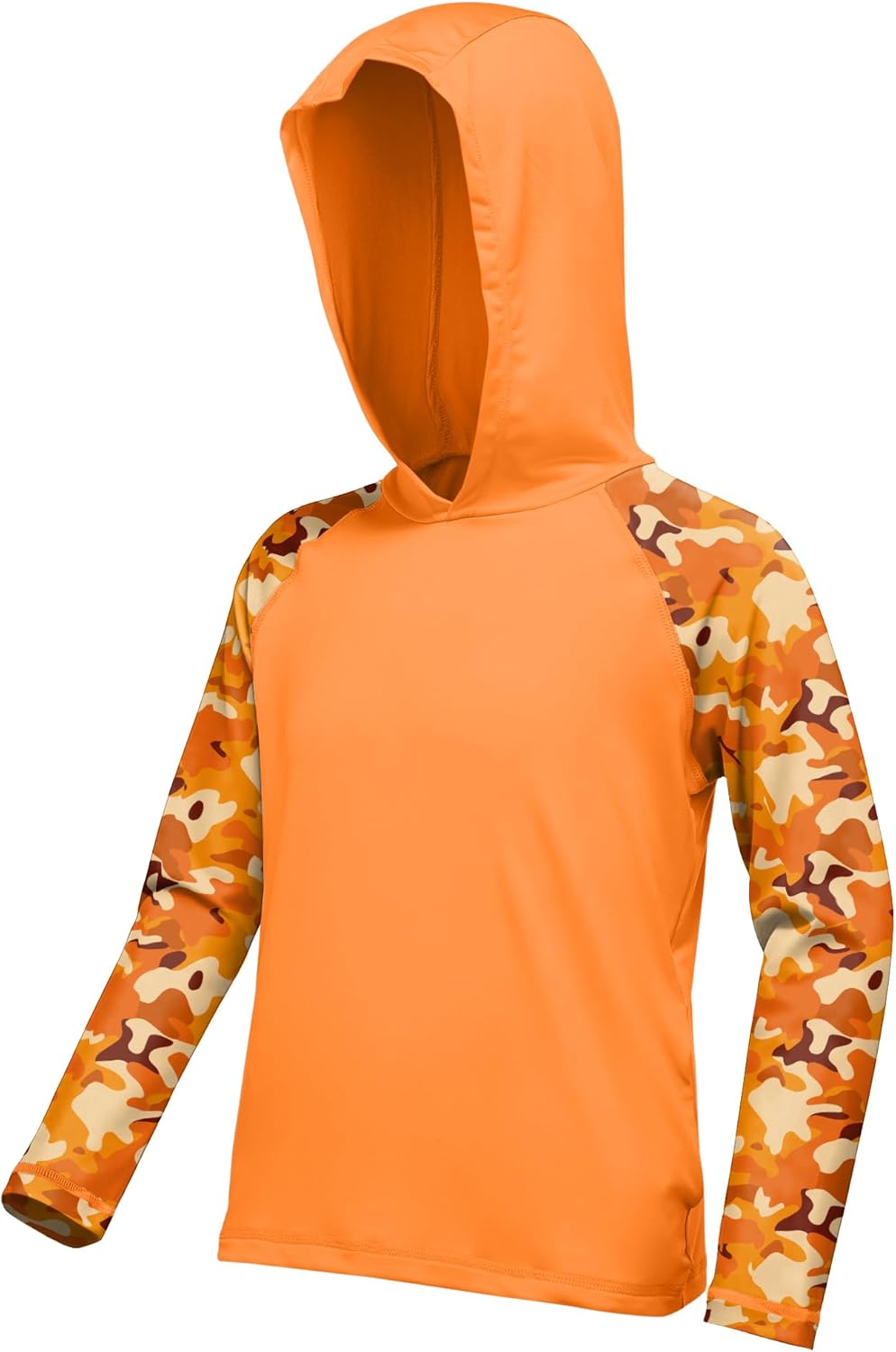 Skiennix Boys Rash Guard Swim Hoodie - UPF 50+ UV Sun Protection Long Sleeve Fishing Shirt | Kids Sizes