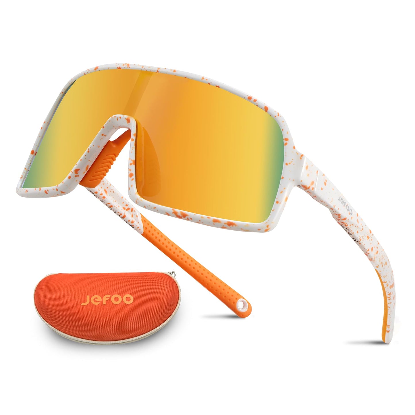 Jefoo Kids Baseball Sunglasses Polarized Sports UV400 Protection Lightweight Cycling Glasses with Strap for Boys Girls 5-10