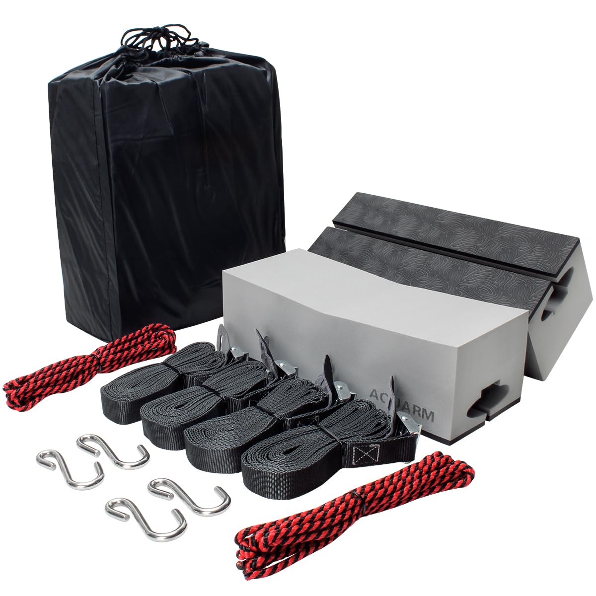 Universal Kayak Carrier Kit Kayak Foam Blocks for Roof Soft Standard Replacement Car Top Roof Racks Pads with Tie-Downs, 12 inch