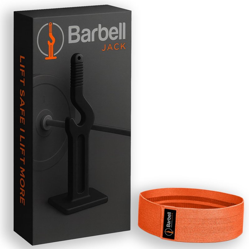 Barbell Jack/Deadlift Jack with a free Resistance Band to optimise your workout. Lift More | Lift Safe (550lb - 250kg) - Black