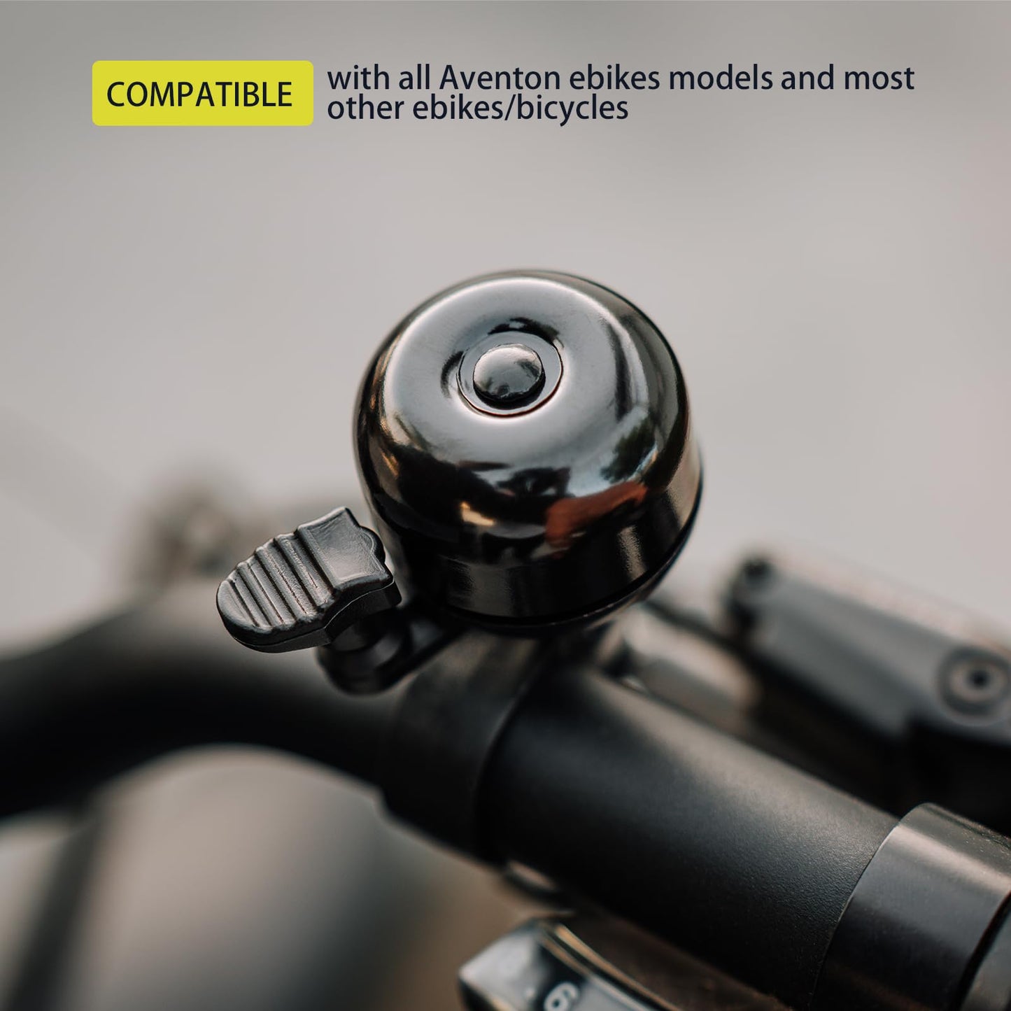AVENTON Bike Bell - Bicycle Bell for Adult Bikes and Kids Bike Bell, Clear Sound, Durable mini Bell for Mountain Bike and Electric Bike.