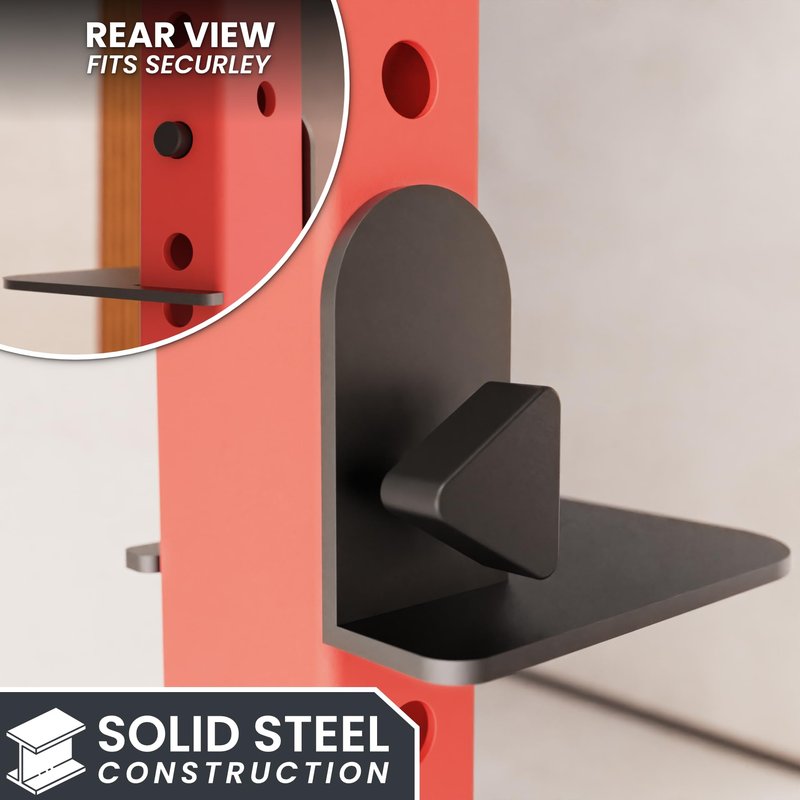 Synergee Step Plate for 2x3 Power and Squat Racks, Fits Racks with 1" and 5/8" Holes. Step-Up Plate for Reaching Pull-Up Bars, Chin-Ups, and Muscle-Ups.