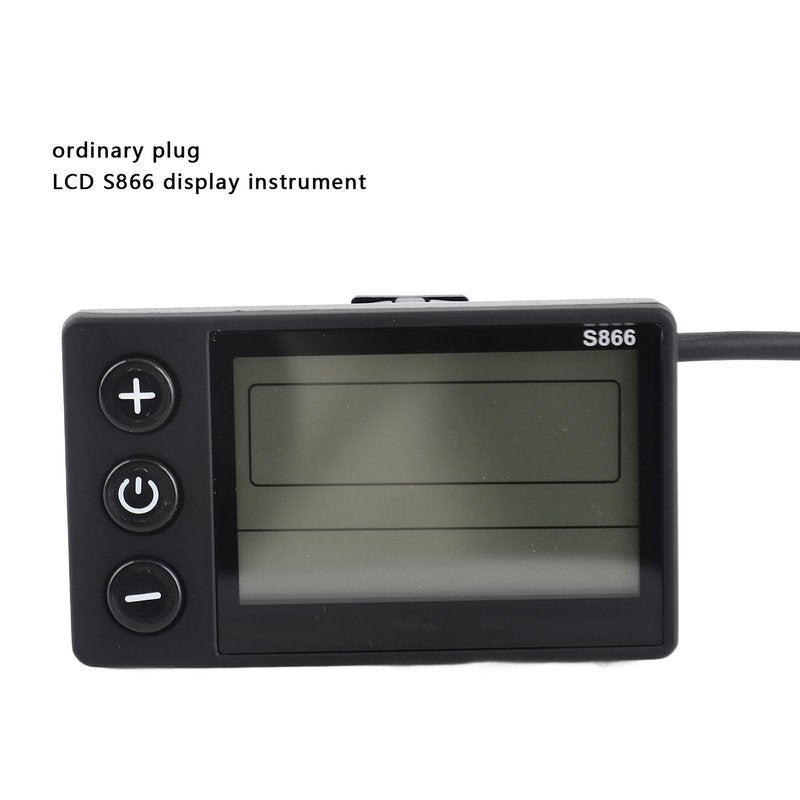 Fayelume Ebikes Display SM Plug, Bicycle Speedometer, Ebikes Replacement Parts, S866 LCD Bike Odometer, 24V 36V 48V Electric Scooter Control Panel