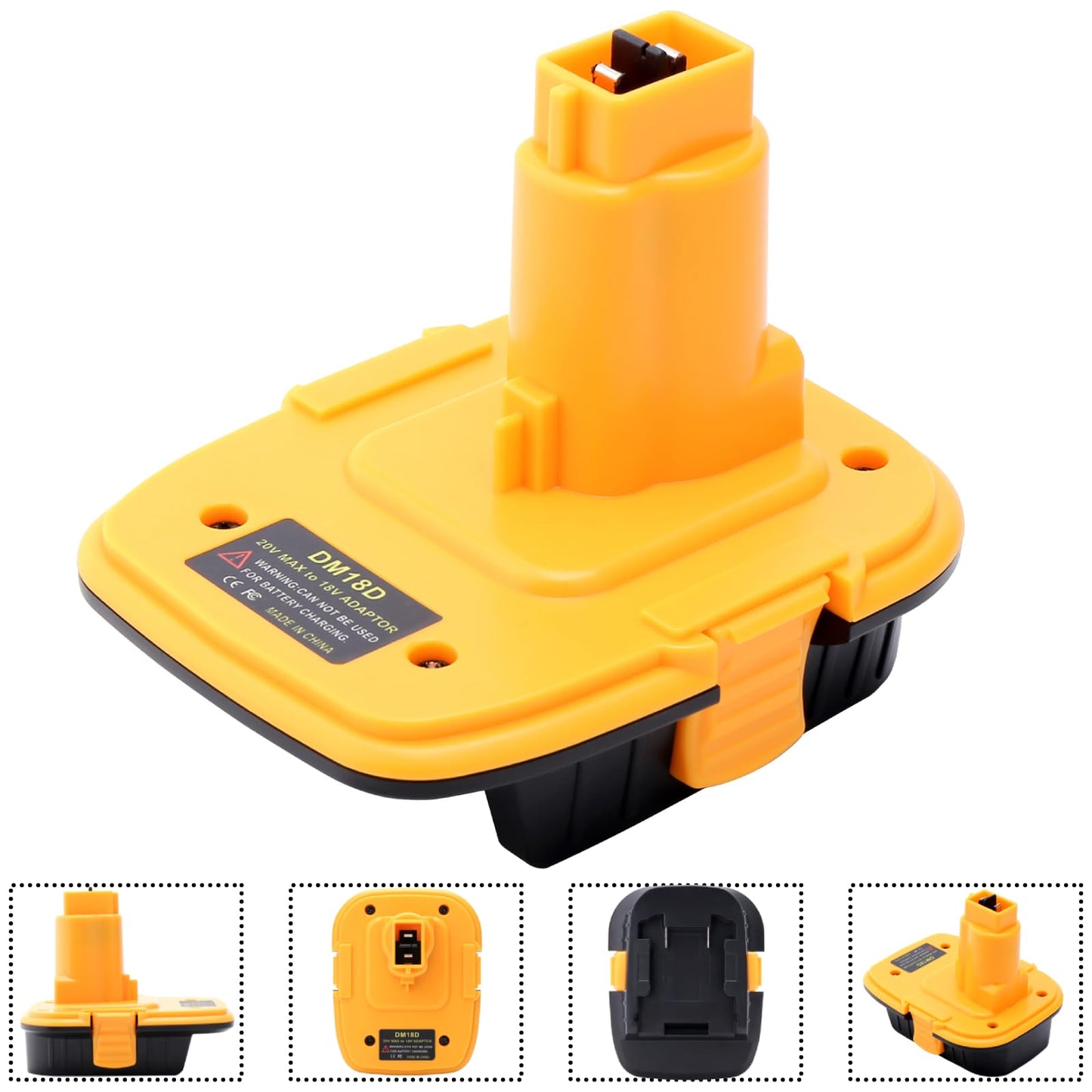 Tulepowceeng DM18D Battery Adapter Compatible with Dewalt 18v Tools, Convert Compatible with Dewalt 20v or Compatible with Mil-Waukee 18v Li-ion Battery to Work with 18V Cordless Power Tools